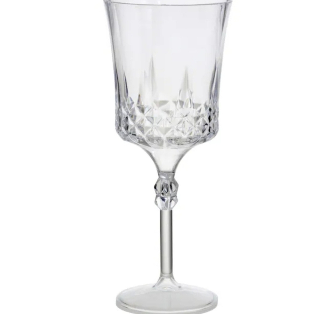 Set 4 Clear Plastic Wine Glass